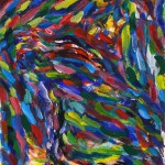 Olaf Dahlhaus- 1996, Beweinung, Acryl auf Papier, 67 x 52 cm