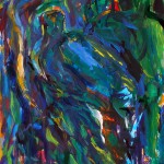 Olaf Dahlhaus- 1996, Beweinung, Acryl auf Papier, 67 x 52 cm
