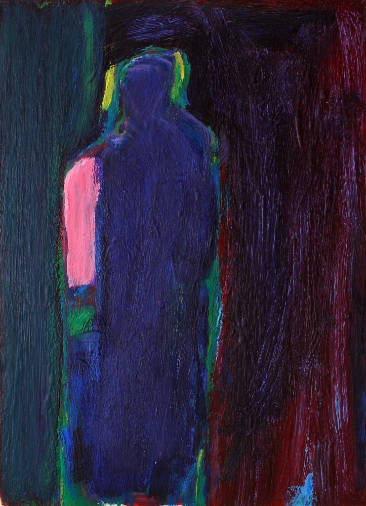 Olaf Dahlhaus- 2007, Aus dem Grab heraustreten, Acryl auf Papier, 67 x 52 cm