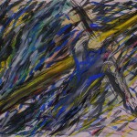 Olaf Dahlhaus- 1996, Kreuztragender,  Mischtechnik auf Papier, 60 x 40 cm
