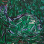 Olaf Dahlhaus- 2009, Menschenfischer, Acryl auf Papier, 90 x 67 cm