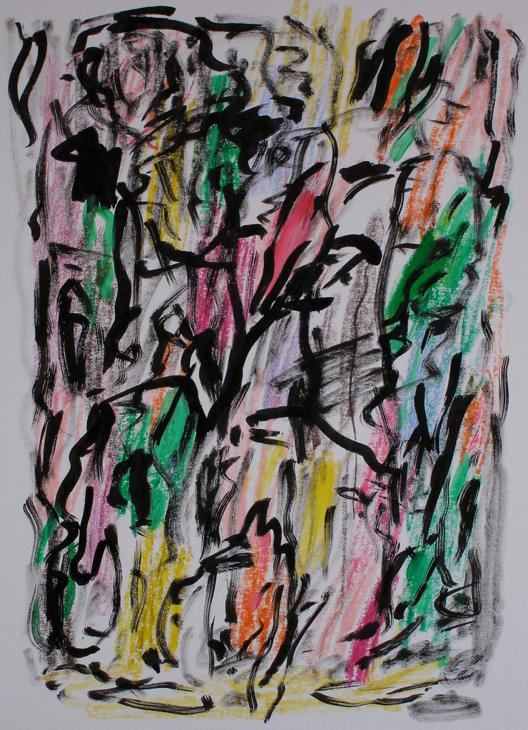 Olaf Dahlhaus- 2007, Ohne Titel, Mischtechnik auf Papier, 60 x 50 cm
