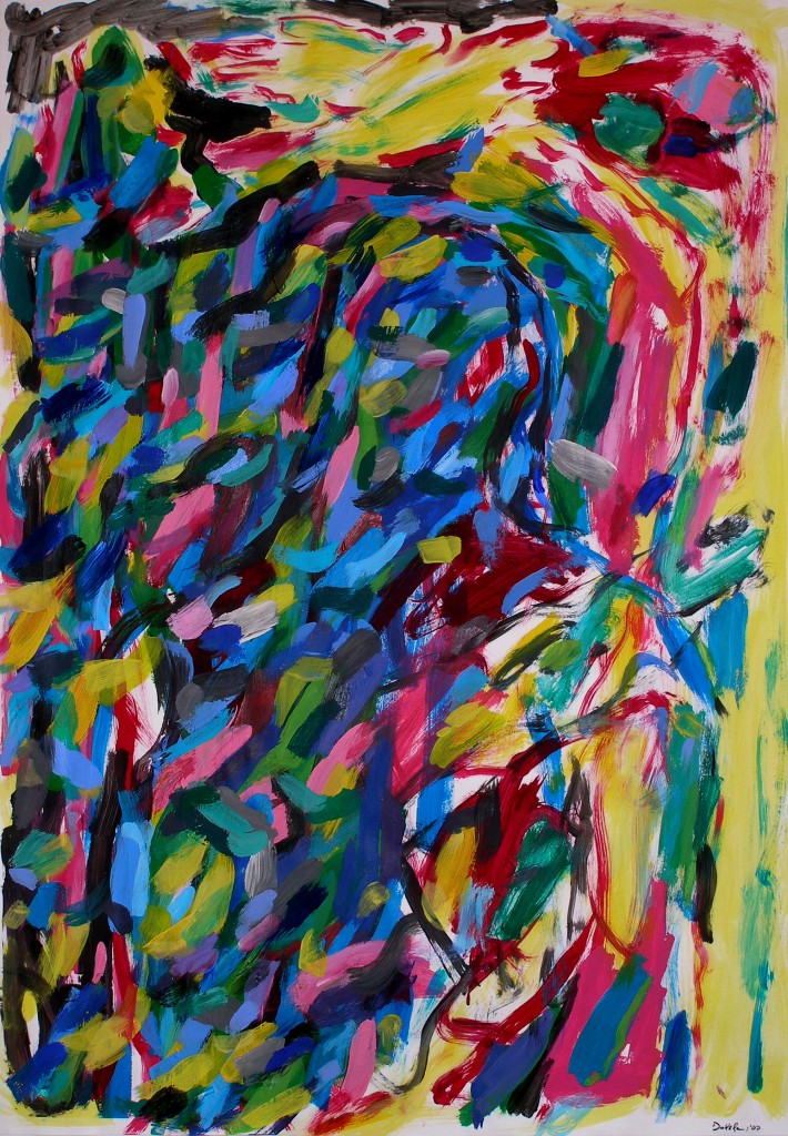 Olaf Dahlhaus- 2007, Auferstehen, Acryl auf Papier, 110 x 80 cm