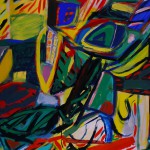 Olaf Dahlhaus- 1996, Tisch, Acryl auf Papier, 125 x 100 cm