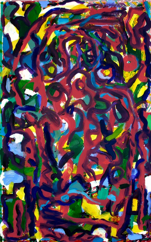 Olaf Dahlhaus- 2007, Ohne Titel, Mischtechnik, 140 x 90 cm