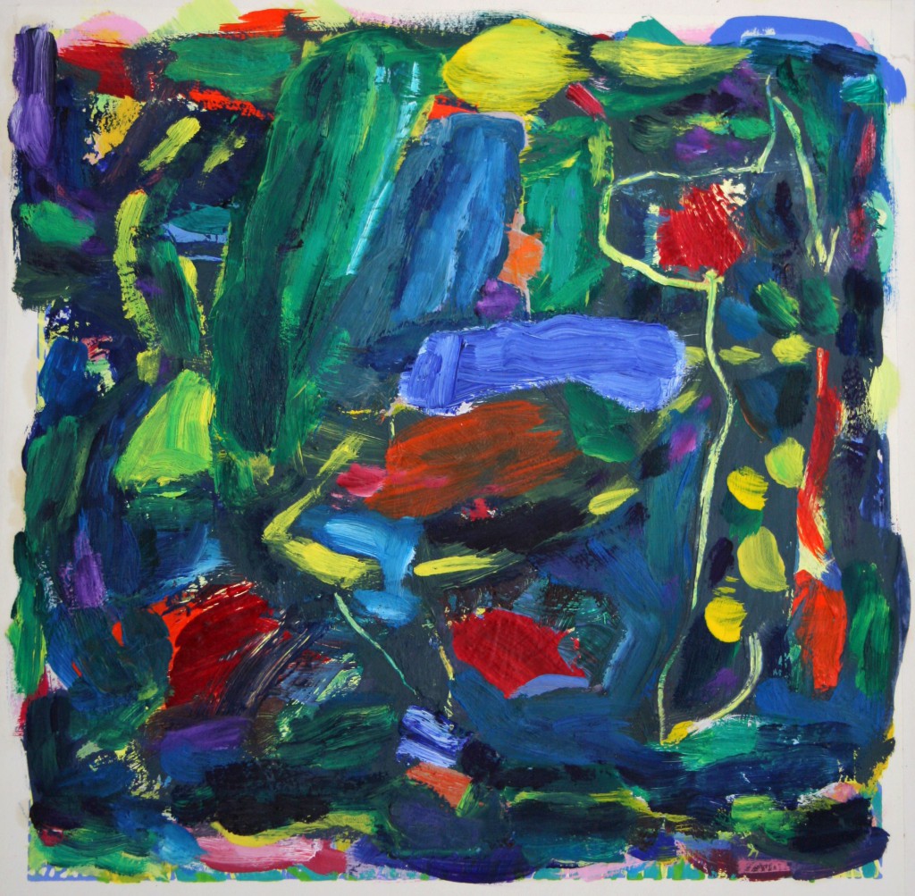 Olaf Dahlhaus- 2014, Ohne Titel, Acryl auf Papier, 52 x 52 cm