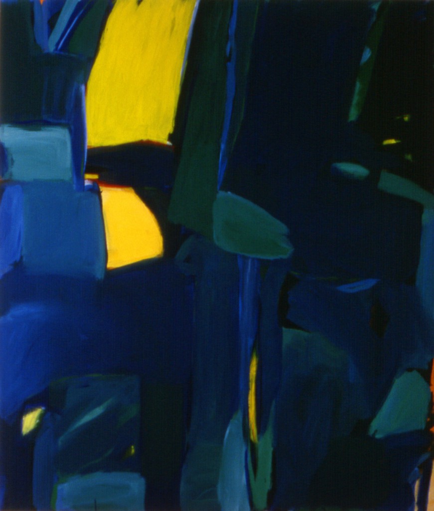Olaf Dahlhaus- 2001,Ohne Titel, Acryl auf Nessel, 150 x 120 cm
