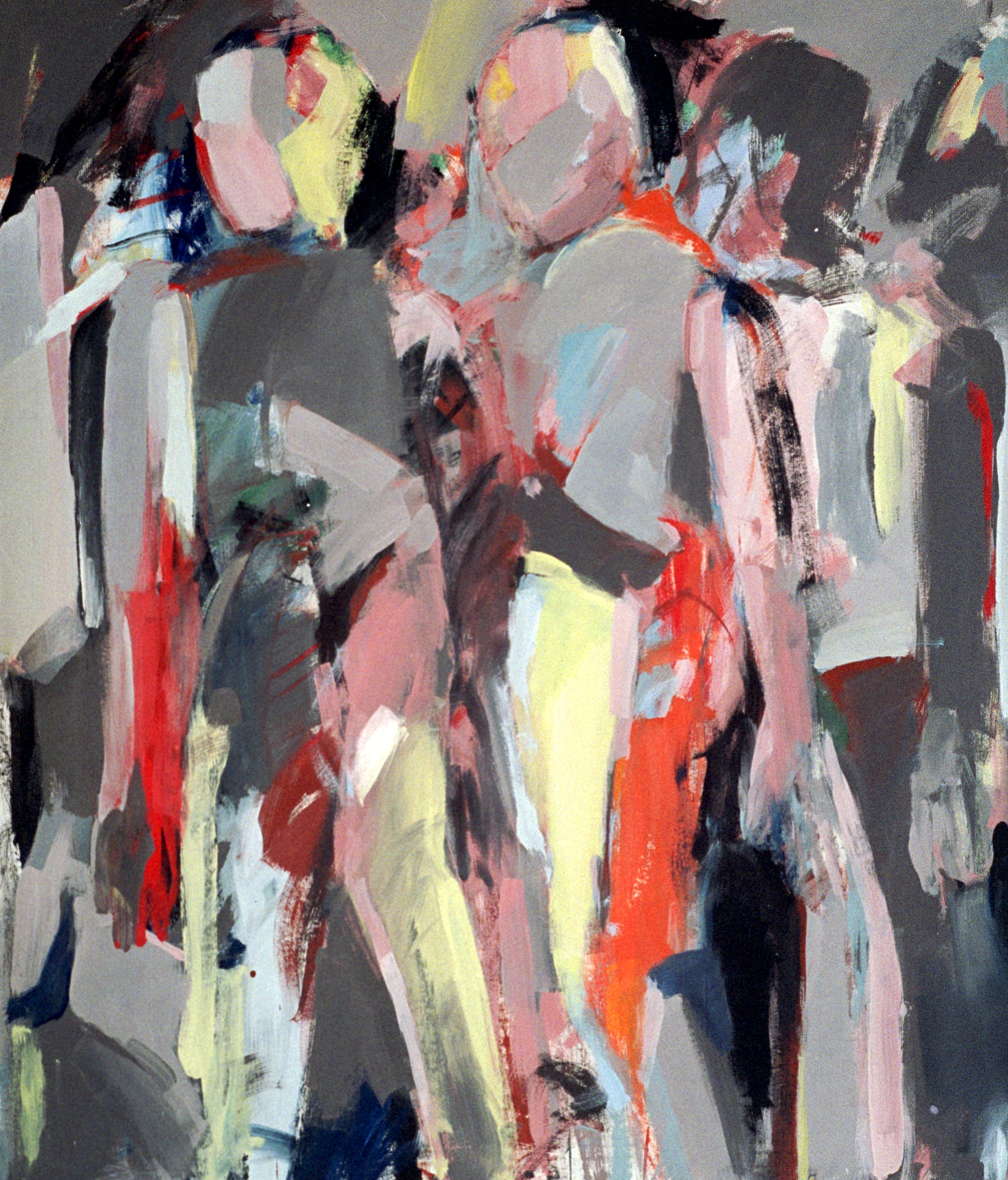 Olaf Dahlhaus, 1985, Gehende, Acryl auf Papier, 145 x 120 cm