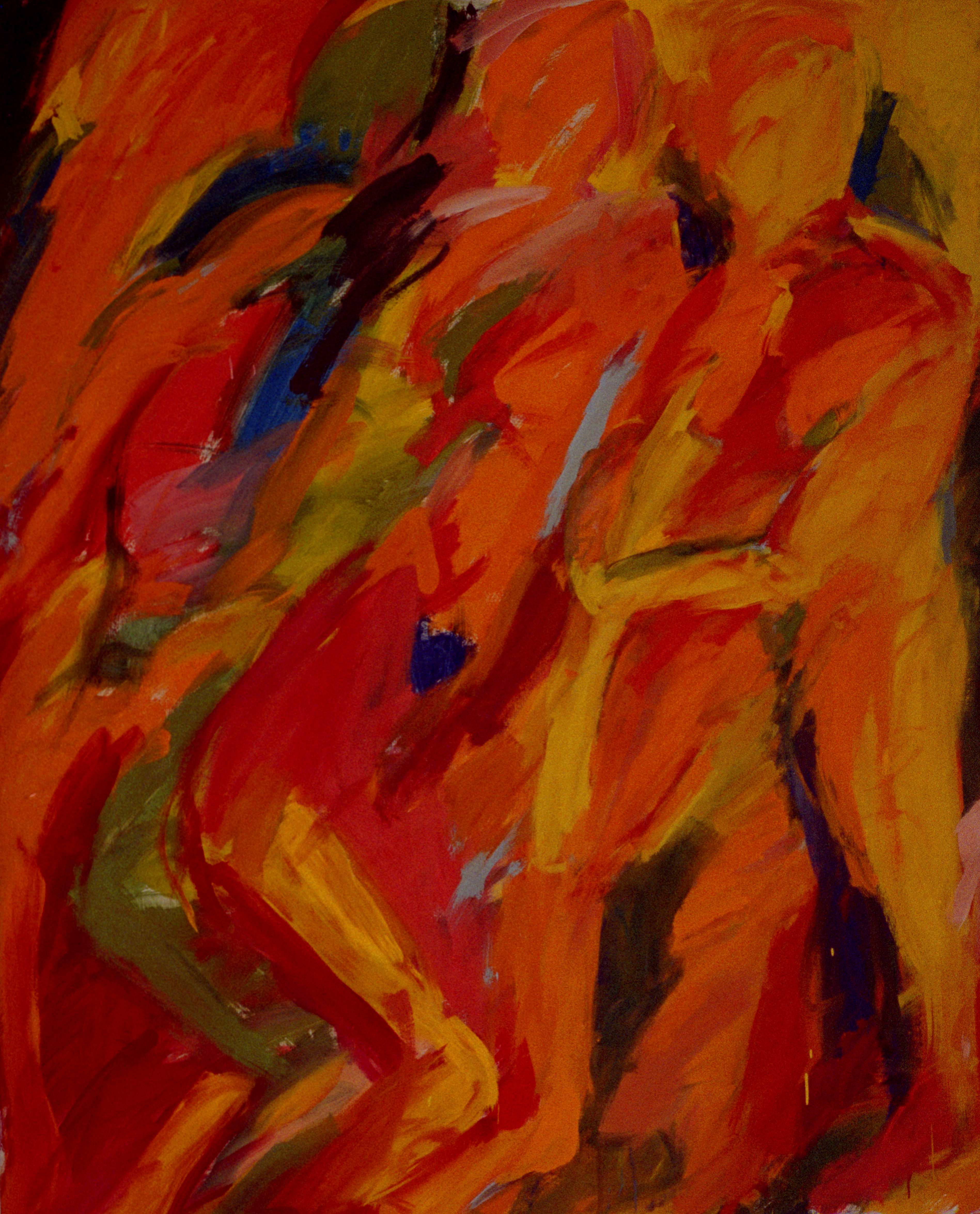 Olaf Dahlhaus- 1985, Ohne Titel, Acryl auf Papier, 145 x 120 cm