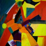 Olaf Dahlhaus- 1985, Boxer, Acryl auf Papier, 150 x 115 cm