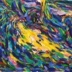 Olaf Dahlhaus- 1996, Beweinung, Acryl auf Papier, 67 x 52 cm