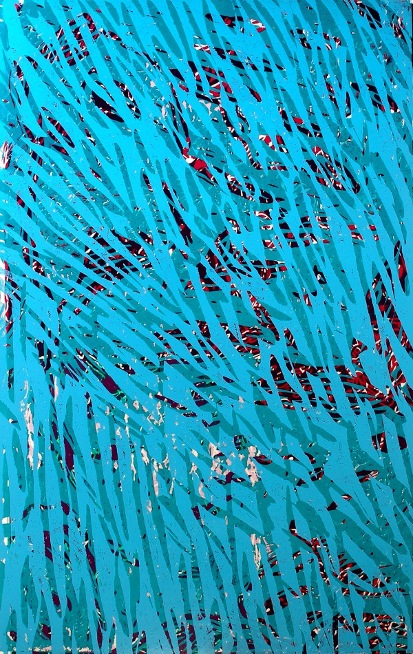 Olaf Dahlhaus- 2010, Ohne Titel, Holzschnitt auf Papier,152 x 104 cm